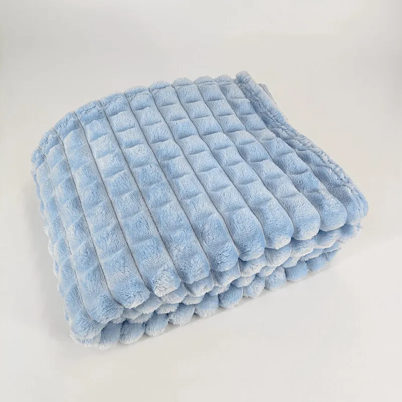 Polyester Super Soft Corduroy Flannel Fleece Blanket